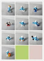 8pcsset kawaii blue spirit famous cartoon dolls smurfing figure model toys cake decoration