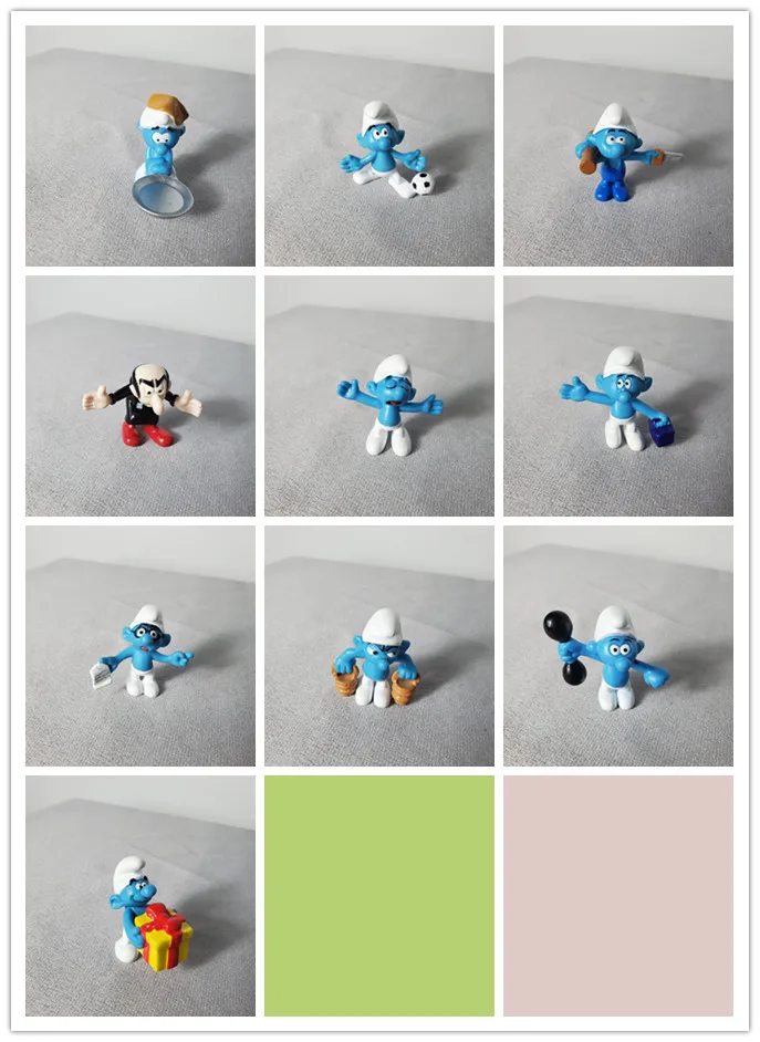 10 шт./компл. kawaii blue spirit знаменитые Мультяшные куклы Smurfing фигурки модели игрушки