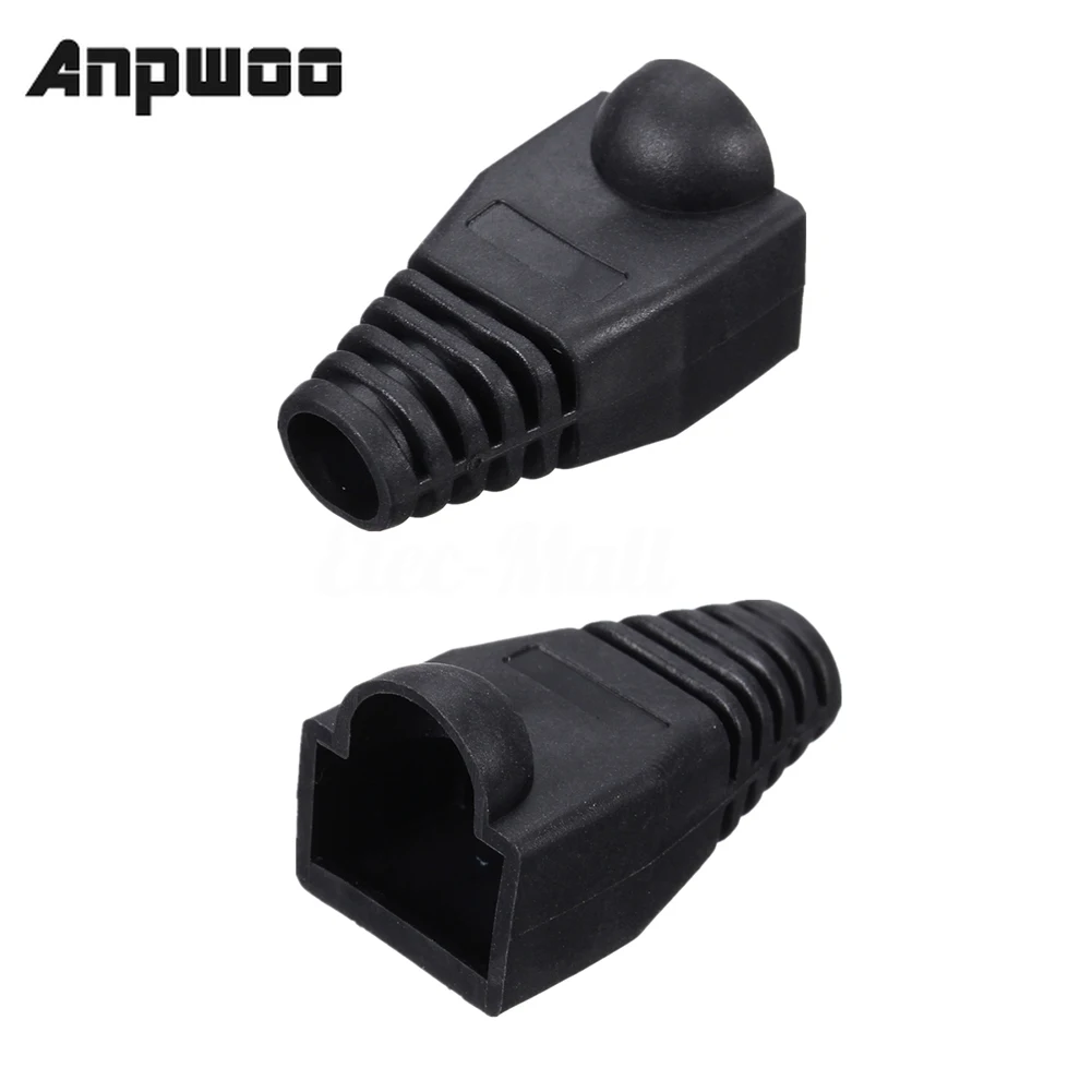 ANPWOO 50x пластиковая головка штепсельной вилки для RJ45 Cat5/6 кабель модульный разъем