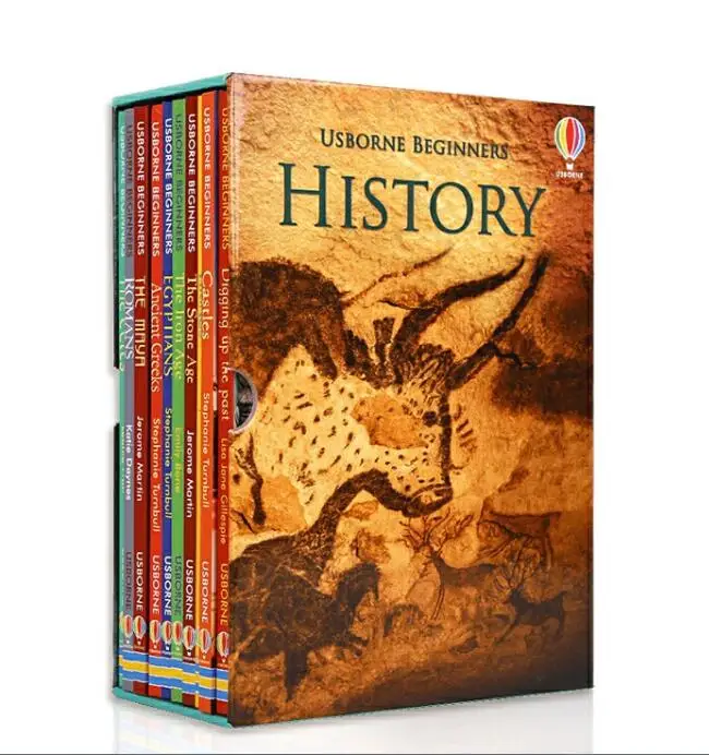 10 Books/Set Usborne Beginners History Children Interesting encyclopedic knowledge Kids English Reading picture Story Book