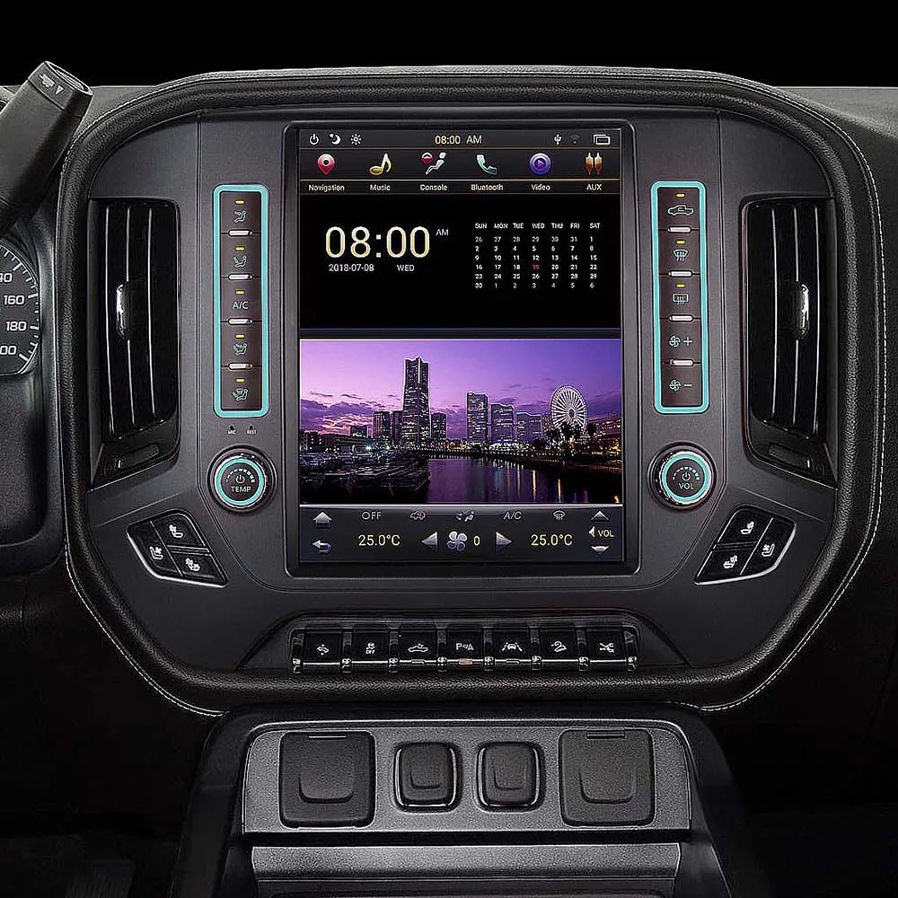 12 1 дюймовый вертикальный автомобильный DVD-плеер tesla style Android 9 0 DSP GPS навигация для