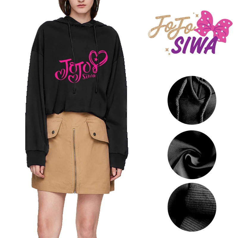 

Jojo Siwa Cute Girls Fashion Hoodies Women Female Sweatshirts Ladies Pink Women's Gown With A Hood Hoodies Cat Ear Clothing