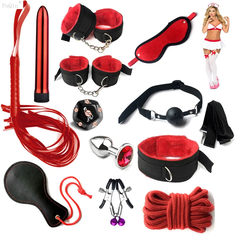 Набор для интима набор связывания плетка кляп зажимы сосков веревка наручники