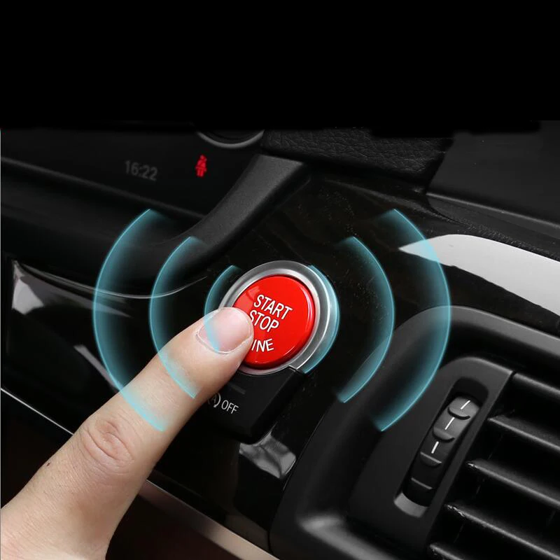 Кнопка запуска и остановки двигателя автомобиля сменный тип Красный ABS A ключ для