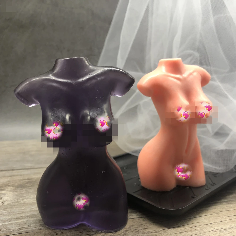 DIY лампы в форме свечи прессформы 3D человеческого тела силиконовые формы для