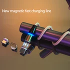 Магнитный USB-кабель, кабель для быстрой зарядки типа C, магнитное зарядное устройство, зарядка данных, кабель Micro USB, USB шнур, магнитное зарядное устройство