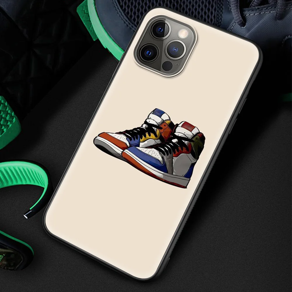 

Sneakers Shoe Luxury Silicone TPU Case for iPhone 12 11 Pro MAX 7 8 6 6S Plus XR X XS MAX SE 2020 Phone Coque Shell