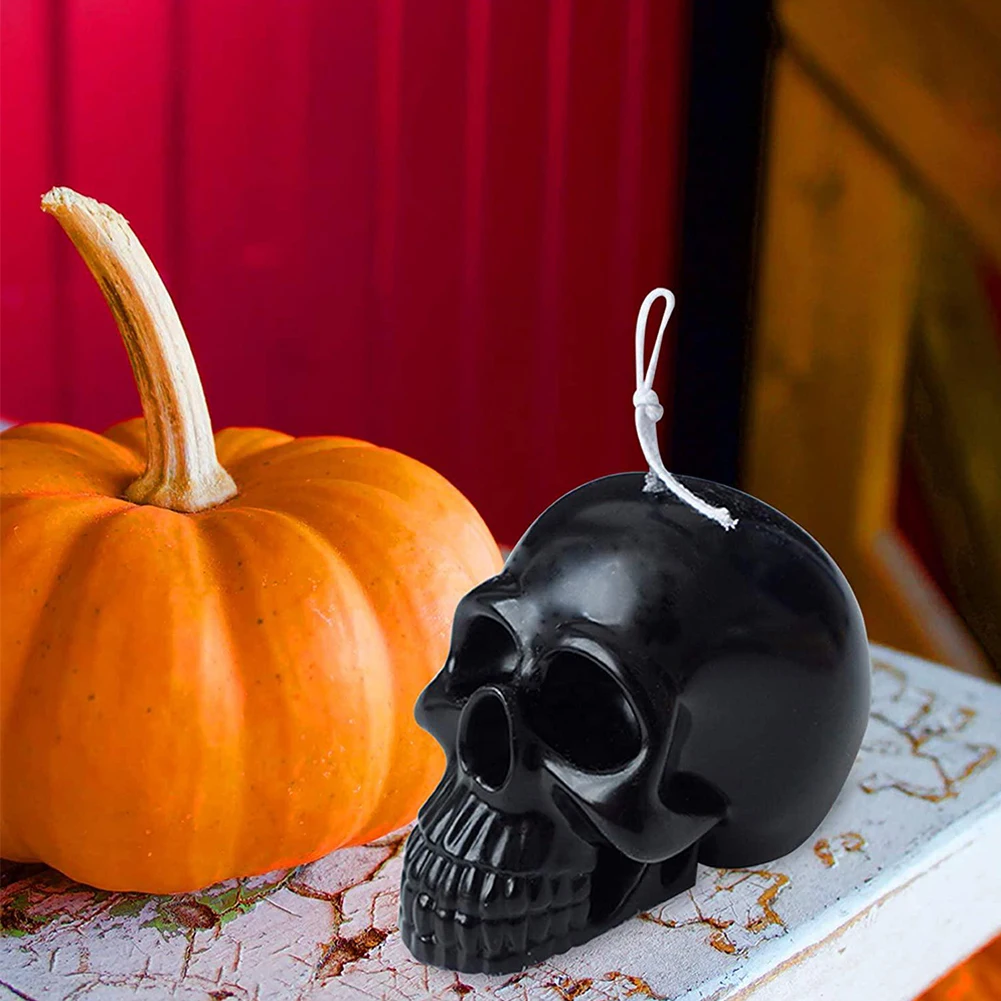 

3D Candle Mold Silicone Wax Mould Skull Shape Design Art DIY Craft Mold Fragrance Candle Making Soap Chocolate Cake Decorating