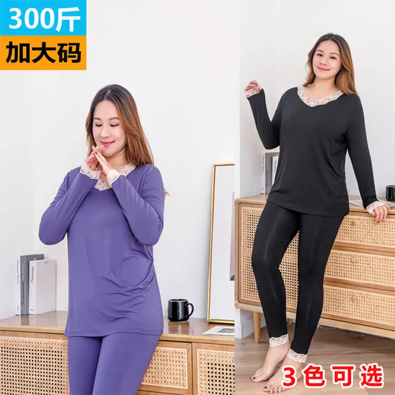 

Женский костюм-двойка из модала и кружева, размеры до 6XL, 7XL, 8XL, 9XL