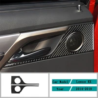 carbon fiber car accessories interior rear door handle frame decoration protective cover trim stickers for lexus rx 2014 2019