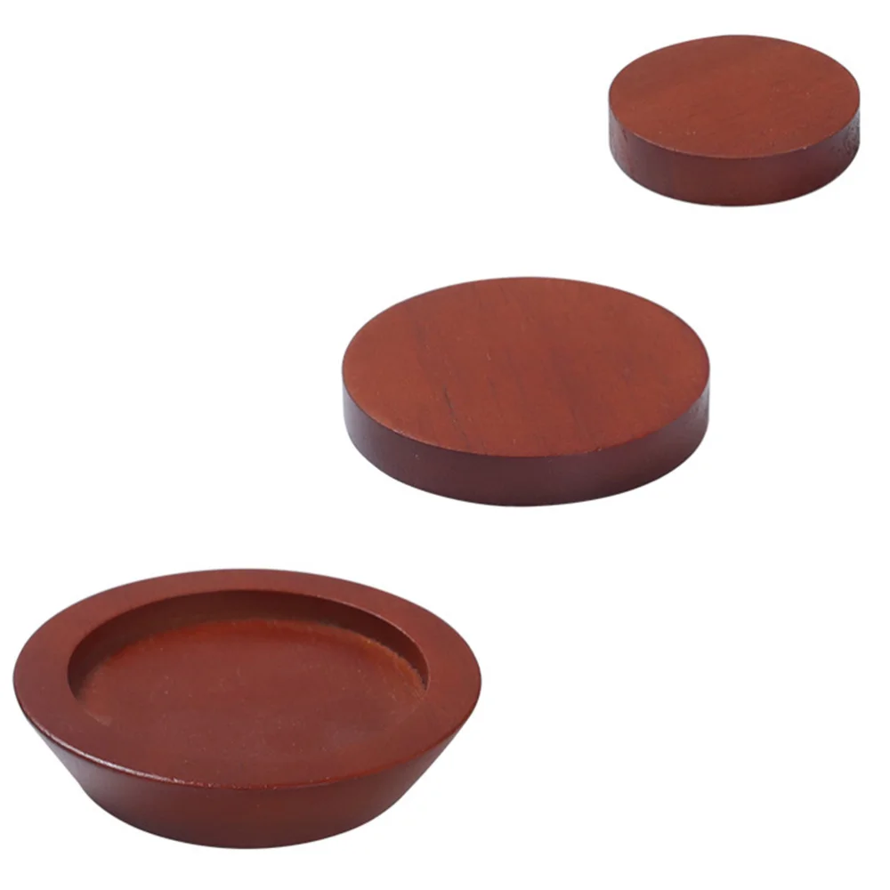 

3pcs Bed Furniture Risers Sofa Anti-skid Lifts Wooden Chair Leg Cushion (Brown)