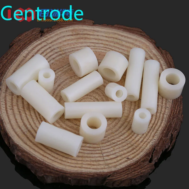 

200PCS Insulation column plastic cushion column straight through column nylon sleeve ABS gasket round hole pillar spacer M3M4