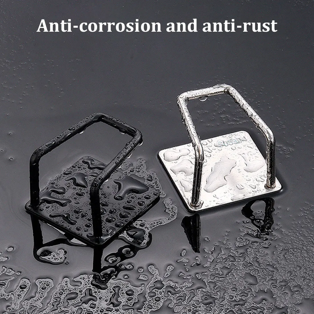 

kitchen accessories Stainless Steel Sponges Holder Drain Drying Rack Shelves Adhesive Sink Shelf Holder Kitchen Sink Accessories