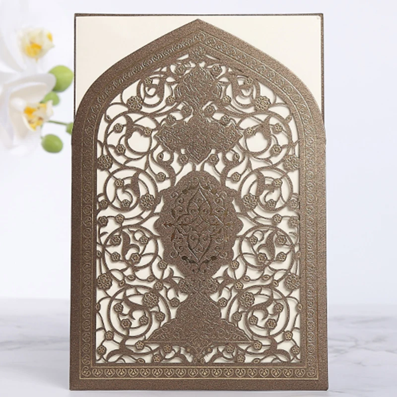 50 шт. полый лазерный разрез свадебные пригласительные открытки поздравительные