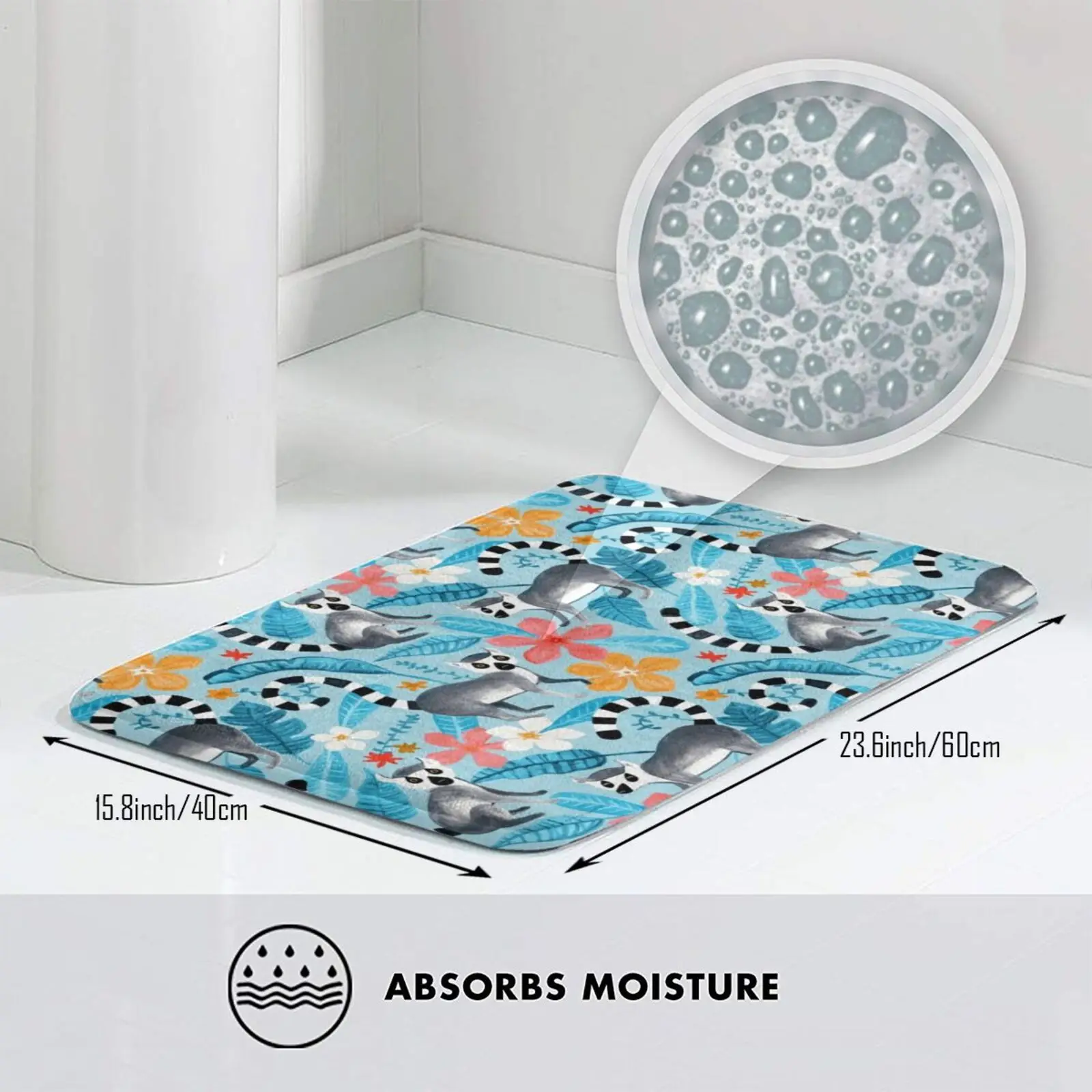 Гуашь лемурская земля на синем ковре 2608 ковер лемурский узор гуашь симпатичная