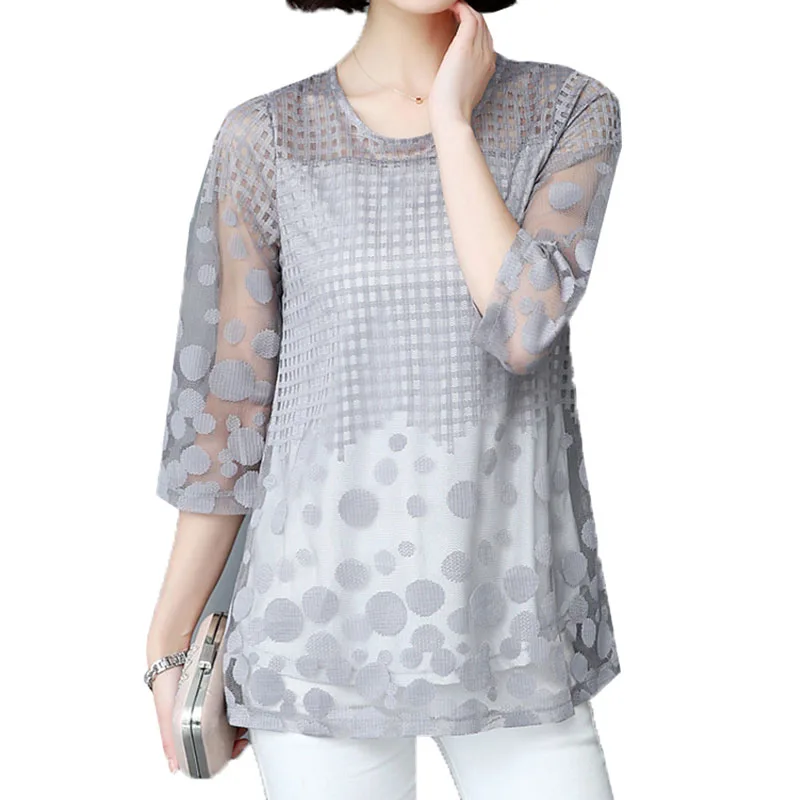 Женская шифоновая рубашка с коротким рукавом размеры до 5XL | одежда