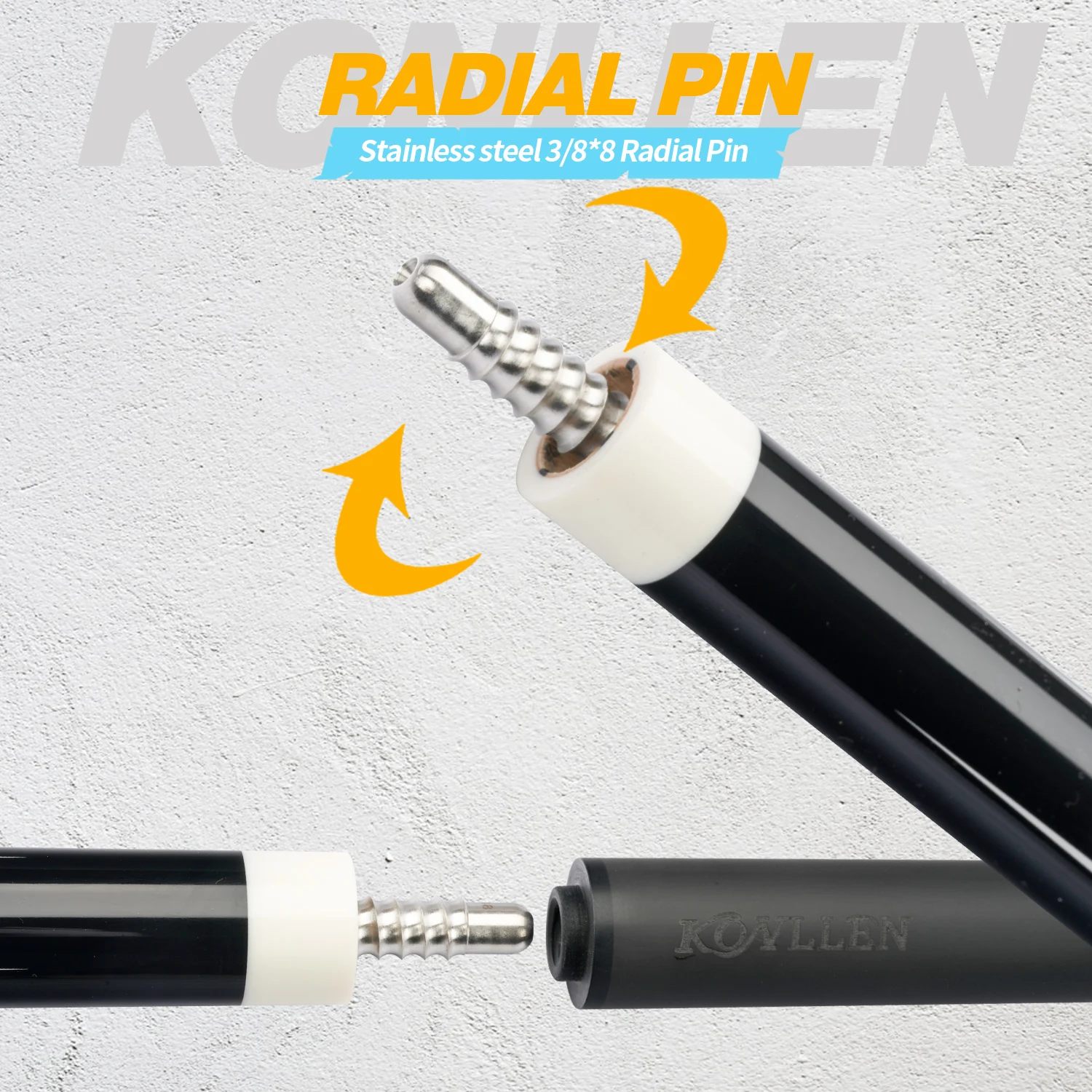 Бильярдный Кий KONLLEN из углеродного волокна бильярдный кий радиальный штифт