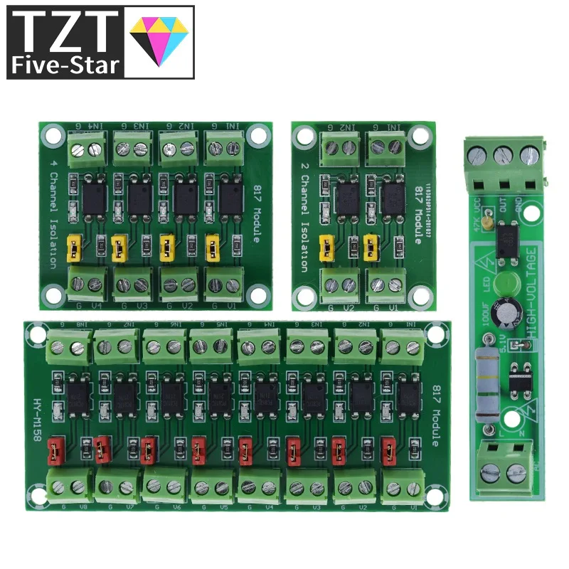 Фотоэлектрическая Изолированная плата PC817 1 2 4 8 канальная оптопара модуль