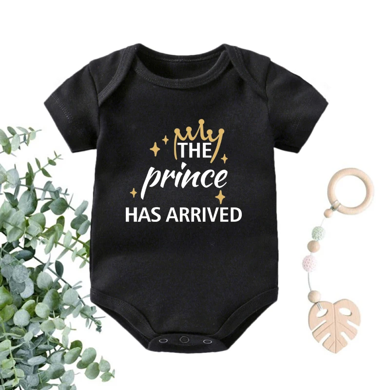 

Детский комбинезон The Prince, ползунки с коротким рукавом для новорожденных, летняя одежда, подарок для будущей мамы