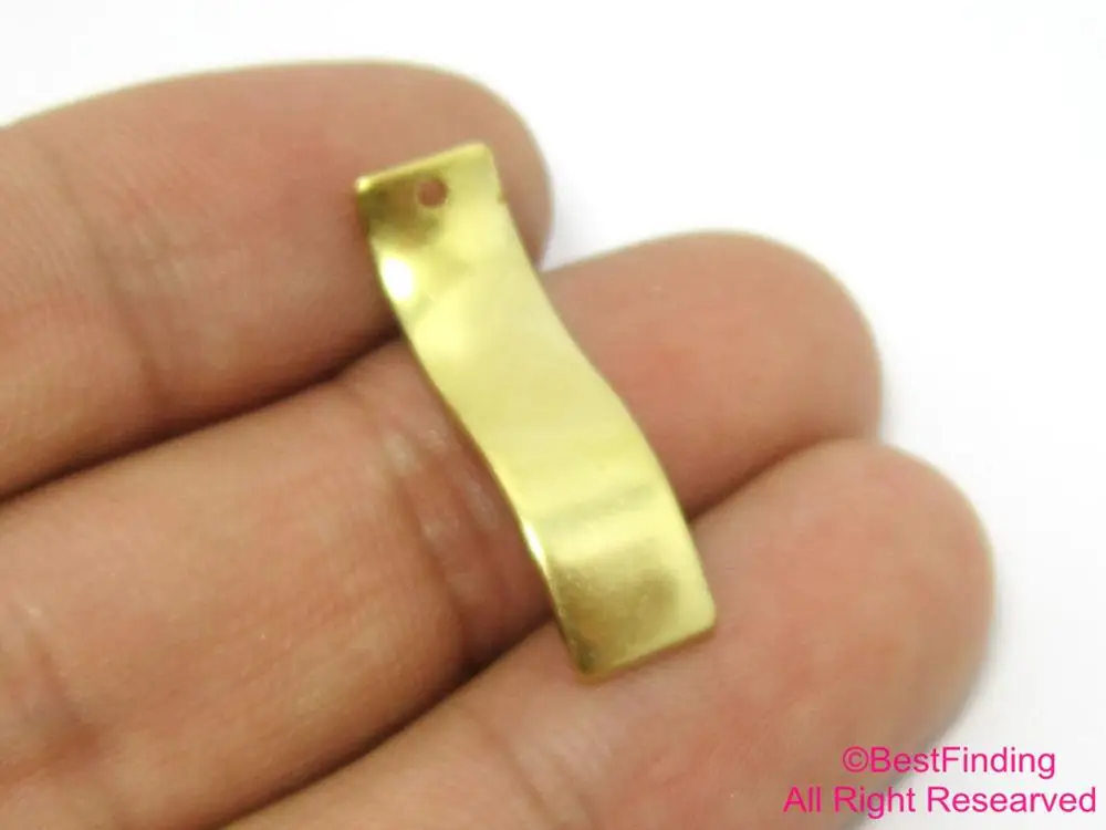 30 шт латунный кулон 36 5x7 мм волнистый прямоугольный R400|Шармы| |