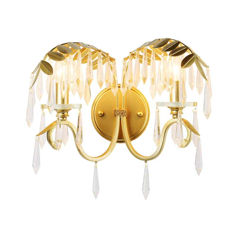 Хрустальная настенная лампа американский светильник для гостиной спальни