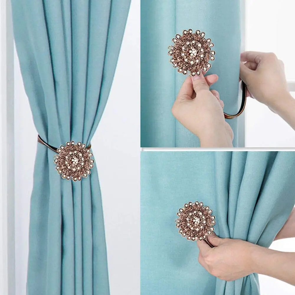 1 шт. хрустальные магнитные застежки для штор зажимы завязывания задней пряжки