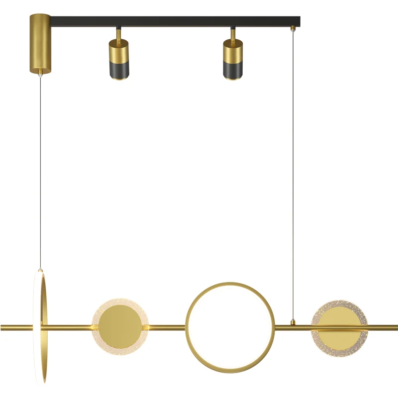 Современные Роскошные светодиодные золотые подвесные светильники подходят для