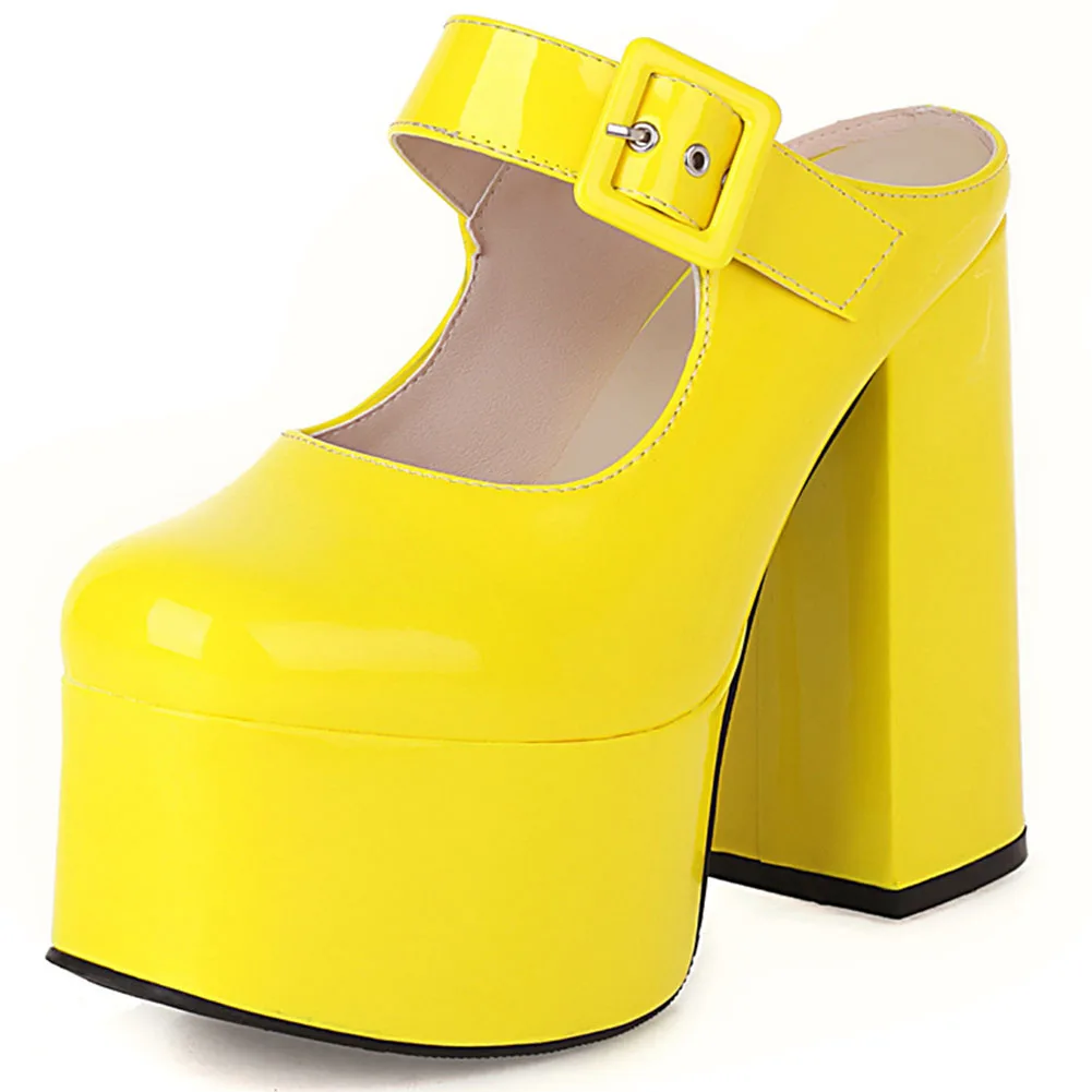 

SARAIRIS 2021 Summer Female Sexy Pumps Platform Extreme Thick High Heels Buckle Women Pumps Novelty Fashion Women Shoes