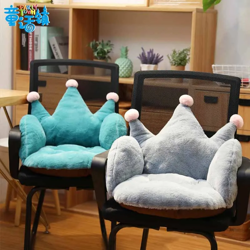 Милый мультяшный искусственный кроличий мех подушка для сиденья домашнего