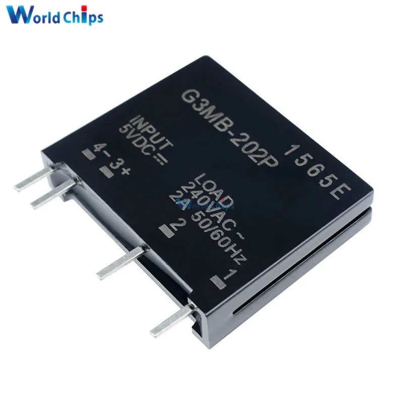 Релейный модуль Φ G3MB 202P PCB SSR In 5V DC Out 240V AC 2A твердотельный релейный | Электронные