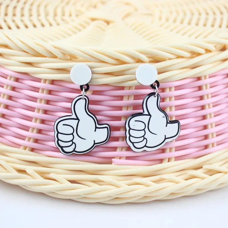 Евро-американский стиль модные смешные классические жесткие серьги увеличенные