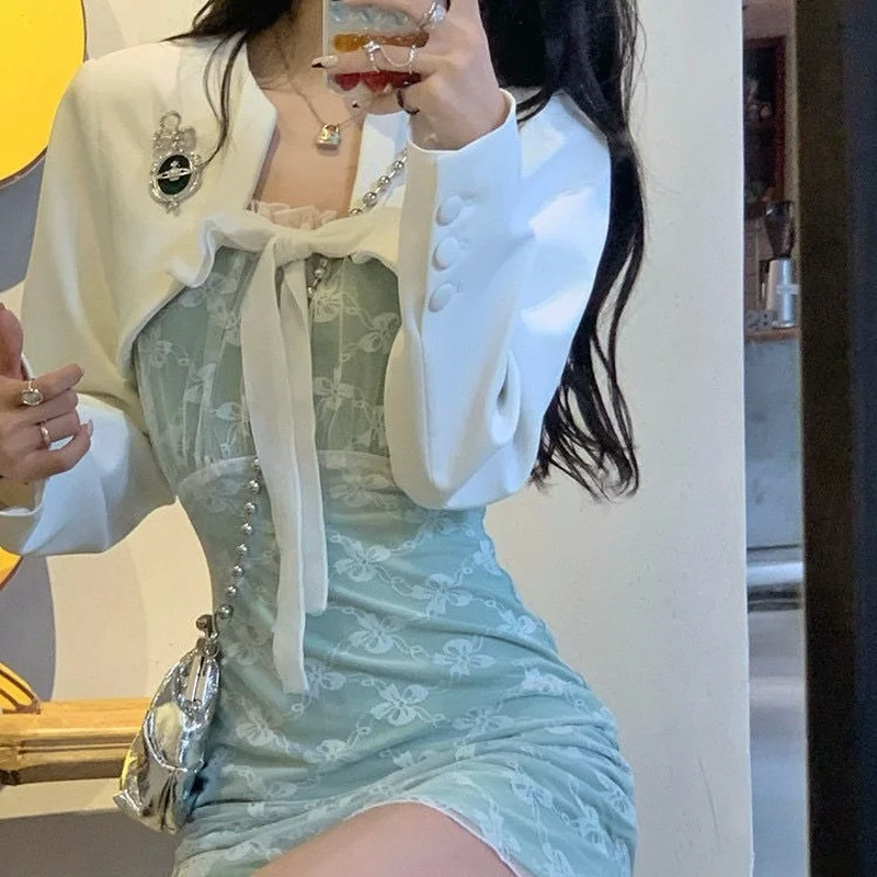 Женское кружевное мини-платье со складками элегантное винтажное вечернее