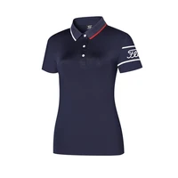 2021 womens golf t shirt sports golf apparel short sleeve breathable polo shirt for ladies