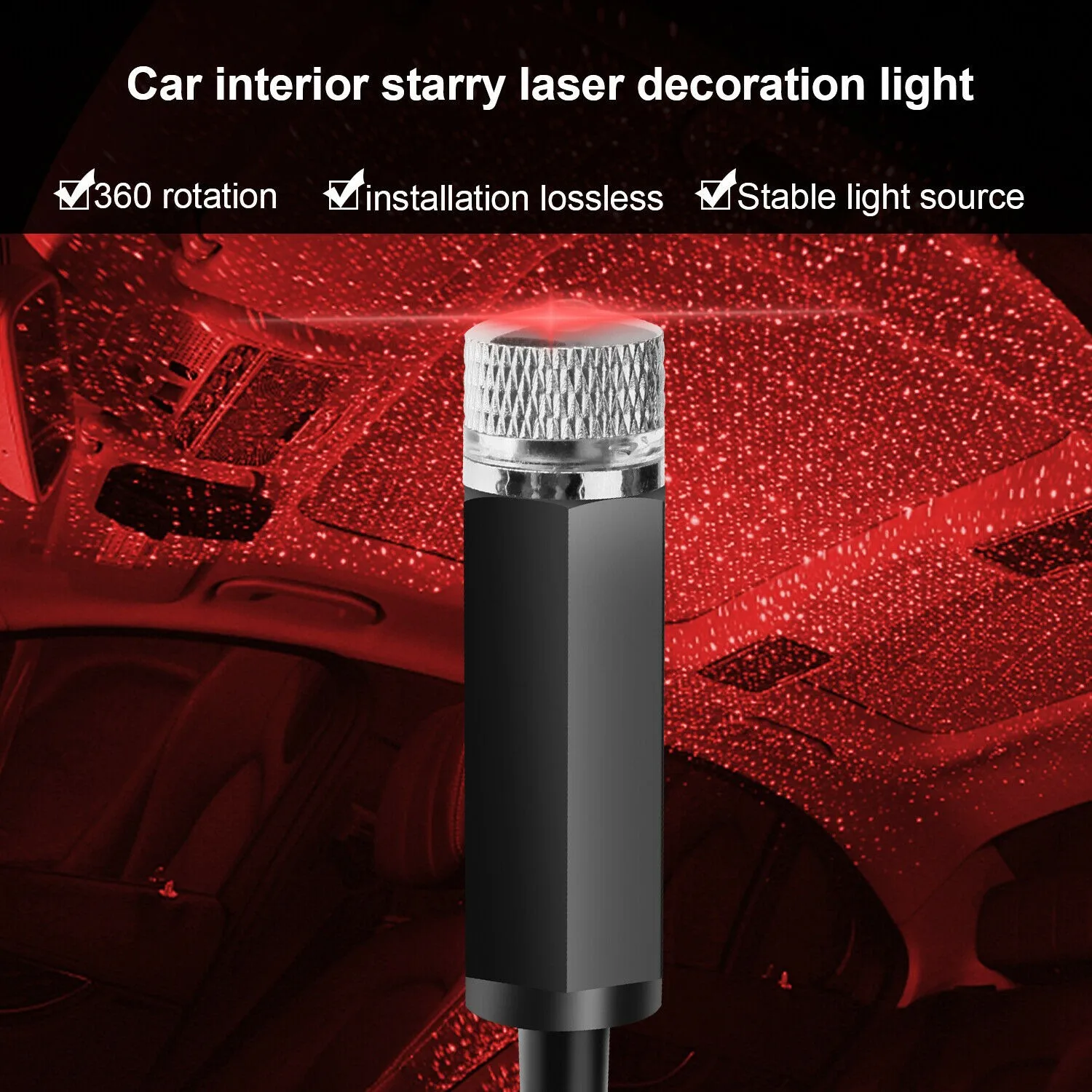 

Projector Atmosphere Starry Lamp Red Romantic Starlight Car Decoration