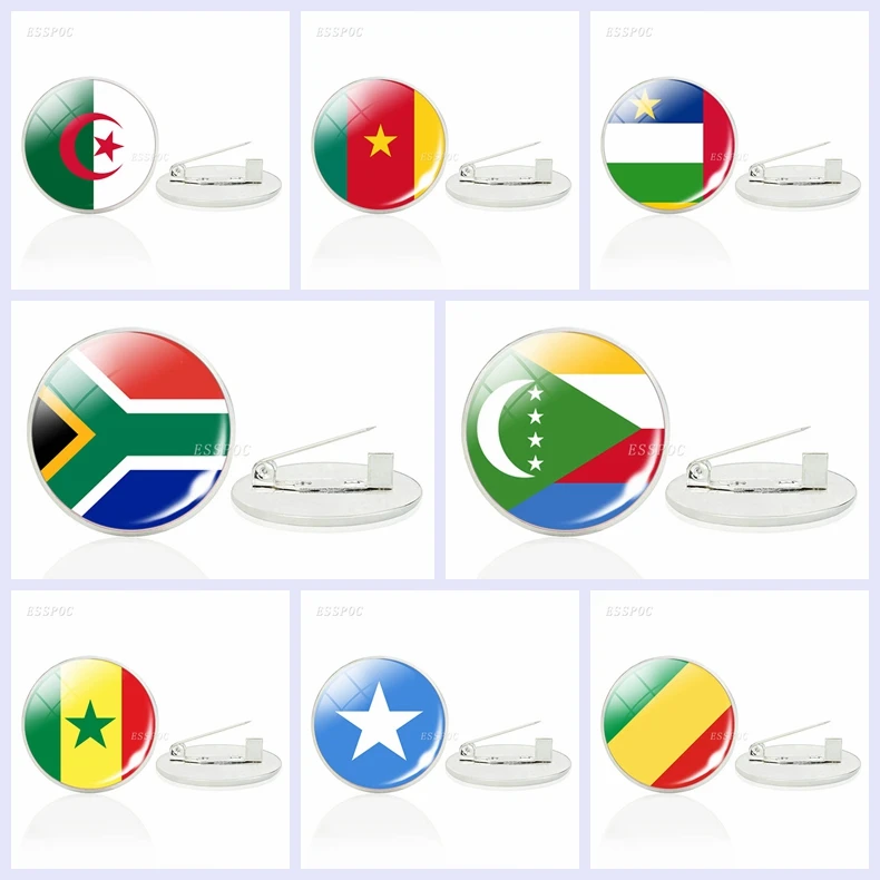 Африканский национальный флаг броши Египет Нигерия Южная Африка для мужчин и