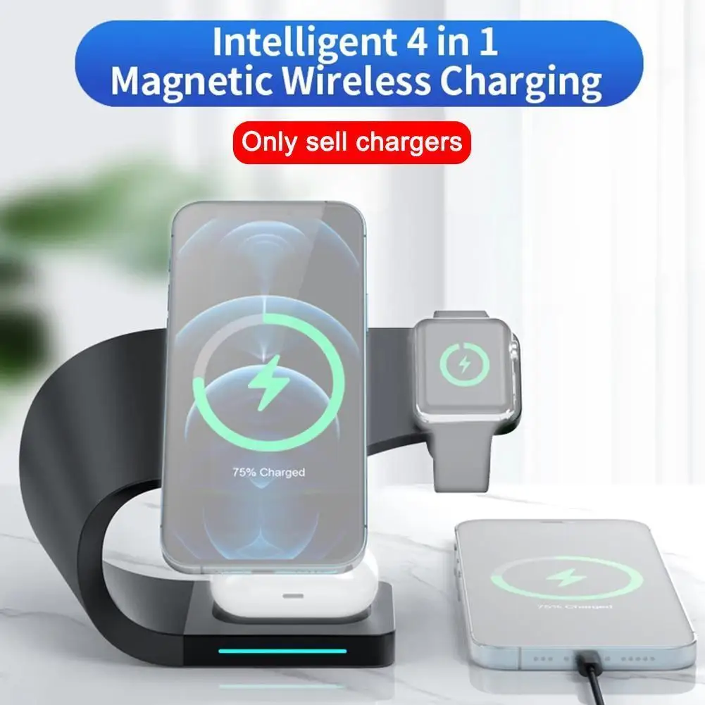 

4 In 1 Wireless Charger Multi Function Magnetic For E3a8