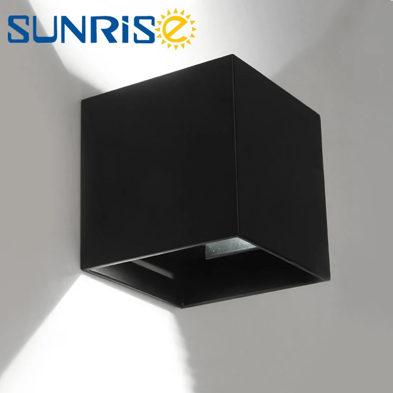 LED Wall Light Adjustable 7W 12W IP65 Square Waterproof Indoor Outdoor Aluminum Lamp Surface Mounted Bedroom Living Room | Лампы и