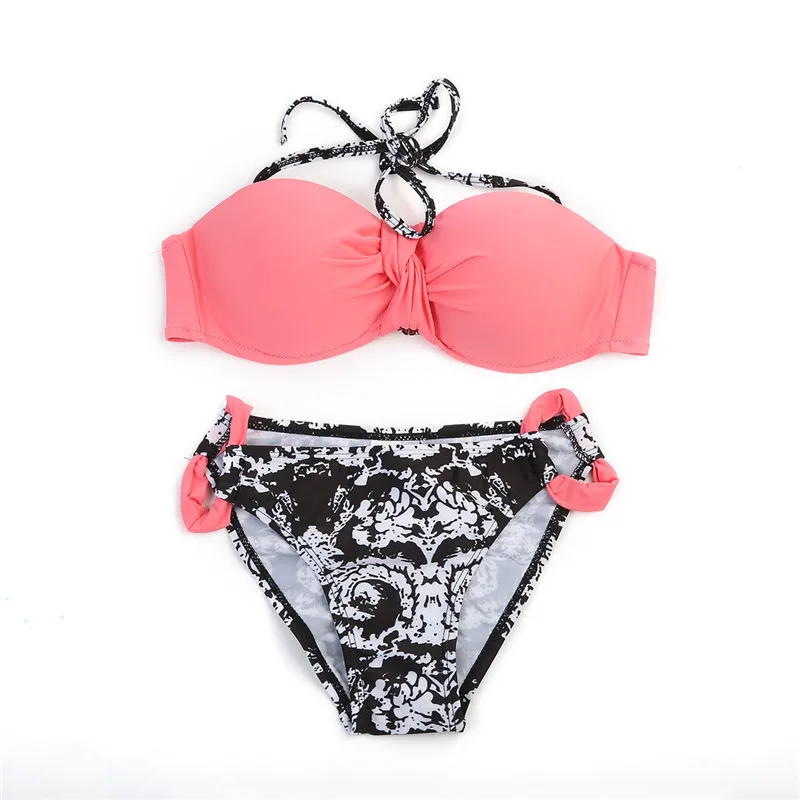 Летний комплект бикини с низкой талией для женщин 2020 сексуальный купальный