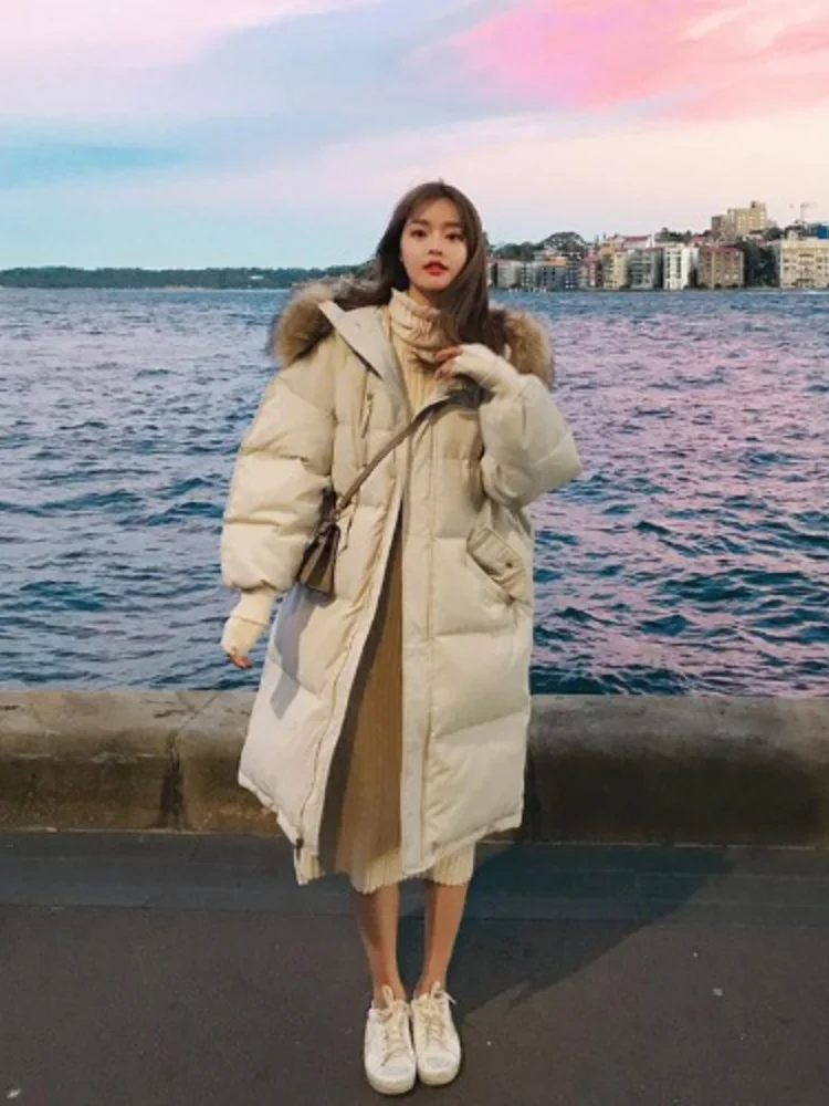 2022 Autumn Winter Female Hooded Harajuku Clothes Loose Parka Winter Women's Jacket Warm Parkas Streetwear Casual Cotton Coats