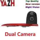 Автомобильная двойная камера заднего вида для Ford Transit Custom 2012  2015, ночное видение, водонепроницаемая, без стоп светильник