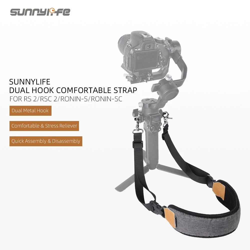 

Sunnylife Dual Hook Strap Stress Reliever Shoulder Belt Lanyard for RS 3/RS 3 PRO/RS 2/RSC 2/Ronin-S/Ronin-SC