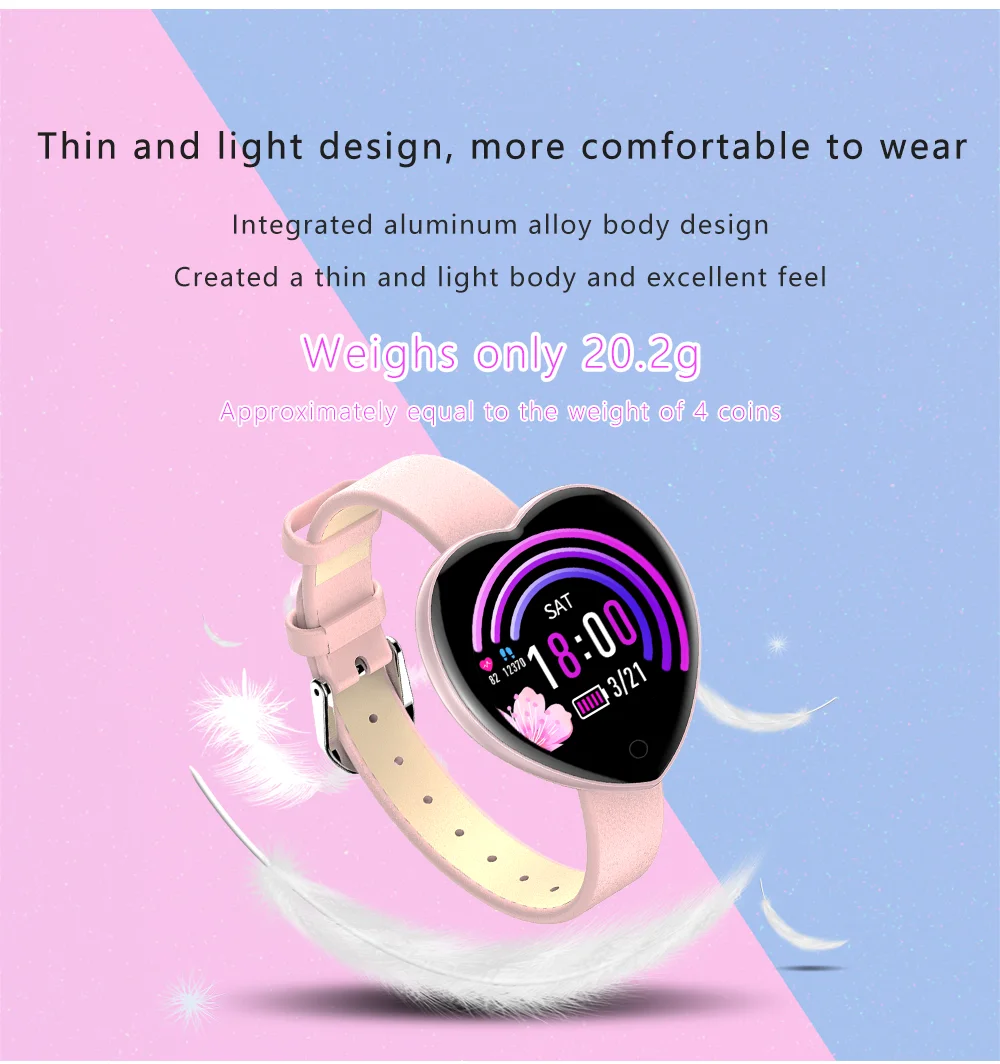 Женские Смарт часы T52 фитнес браслет с монитором сердечного ритма и