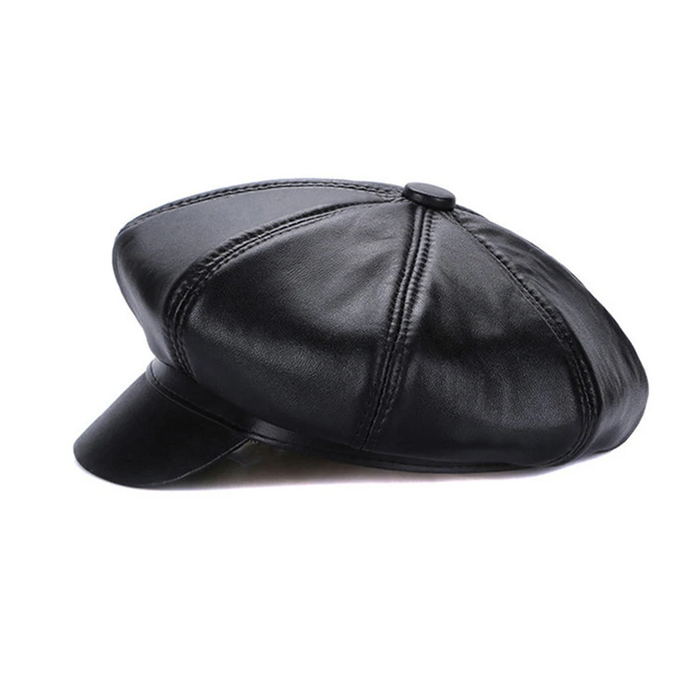 Новинка осенне-зимние женские береты из 100% натуральной овечьей кожи