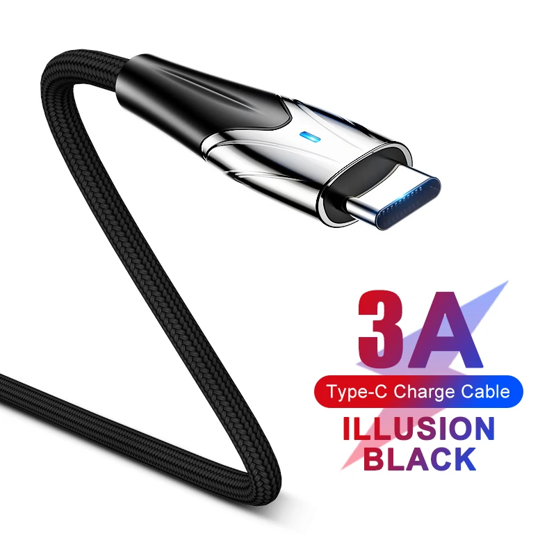 Joyroom 5A usb type-C кабель для быстрой зарядки типа C Быстрая зарядка usb кабель для светодиодного зарядного устройства для Xiaomi samsung зарядный кабель для передачи данных - Цвет: 3ABlack