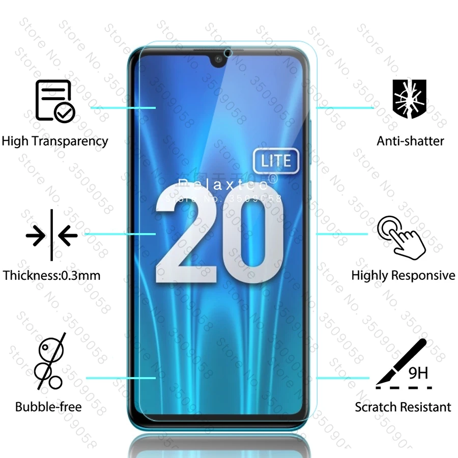 Защитное стекло для huawei honor 10i 20i 20s 20e 10 20 lite light onor xonor 9x premium 8a pro 8s prime защитная
