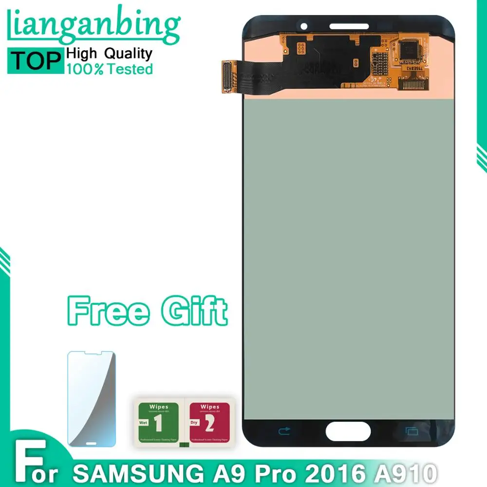 Super AMOLED дисплей 100% протестирован для SAMSUNG Galaxy A9 ЖК сенсорный экран дигитайзер Pro A910