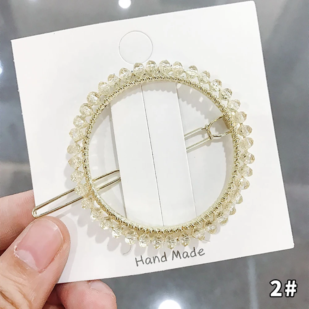 Женская металлическая заколка для волос с кристаллами|Шпильки и заколки волос| |