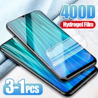 3pcs 400d screen protector hydrogel film for xiaomi redmi note 7 8 5 8t 6 4x pro protective film for redmi k30 k20 pro not glass