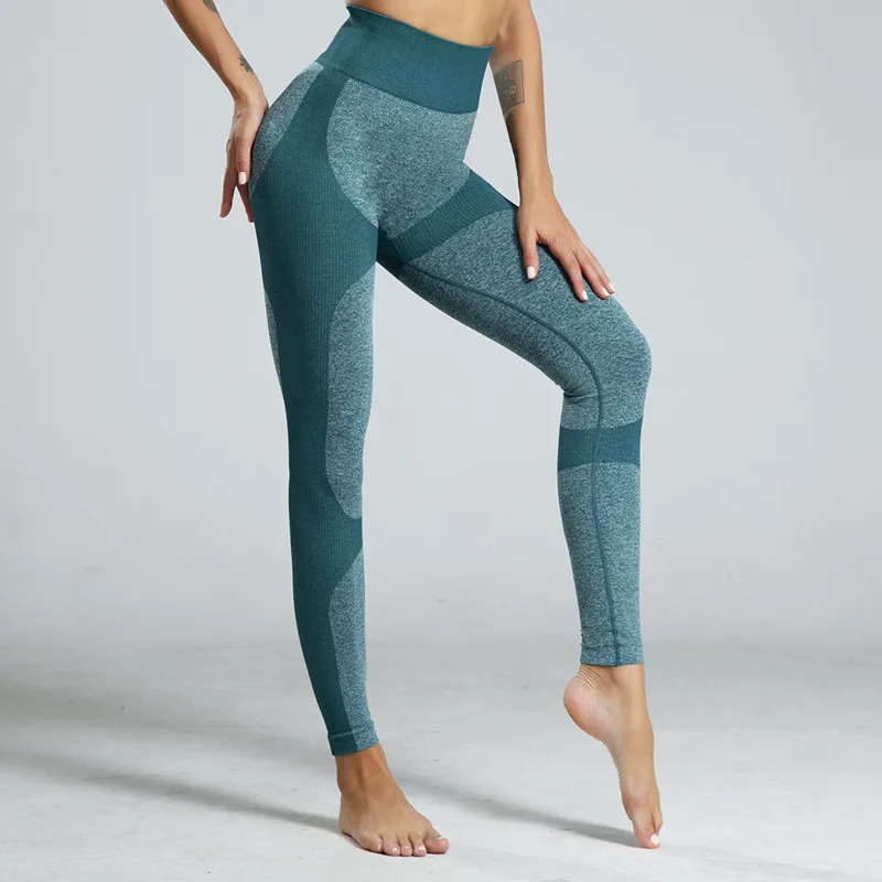 8 цветов бесшовные леггинсы для фитнеса женские с высокой талией и пуш-ап