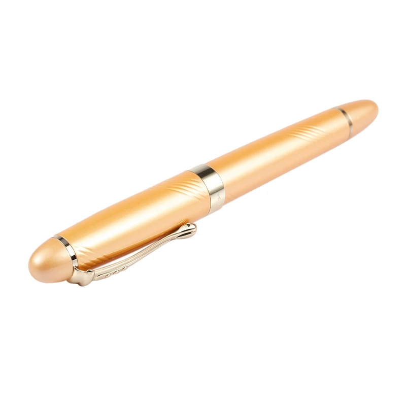 Jinhao 2 шт. роскошный М перо 18KGP авторучка кривая золото и серебро |